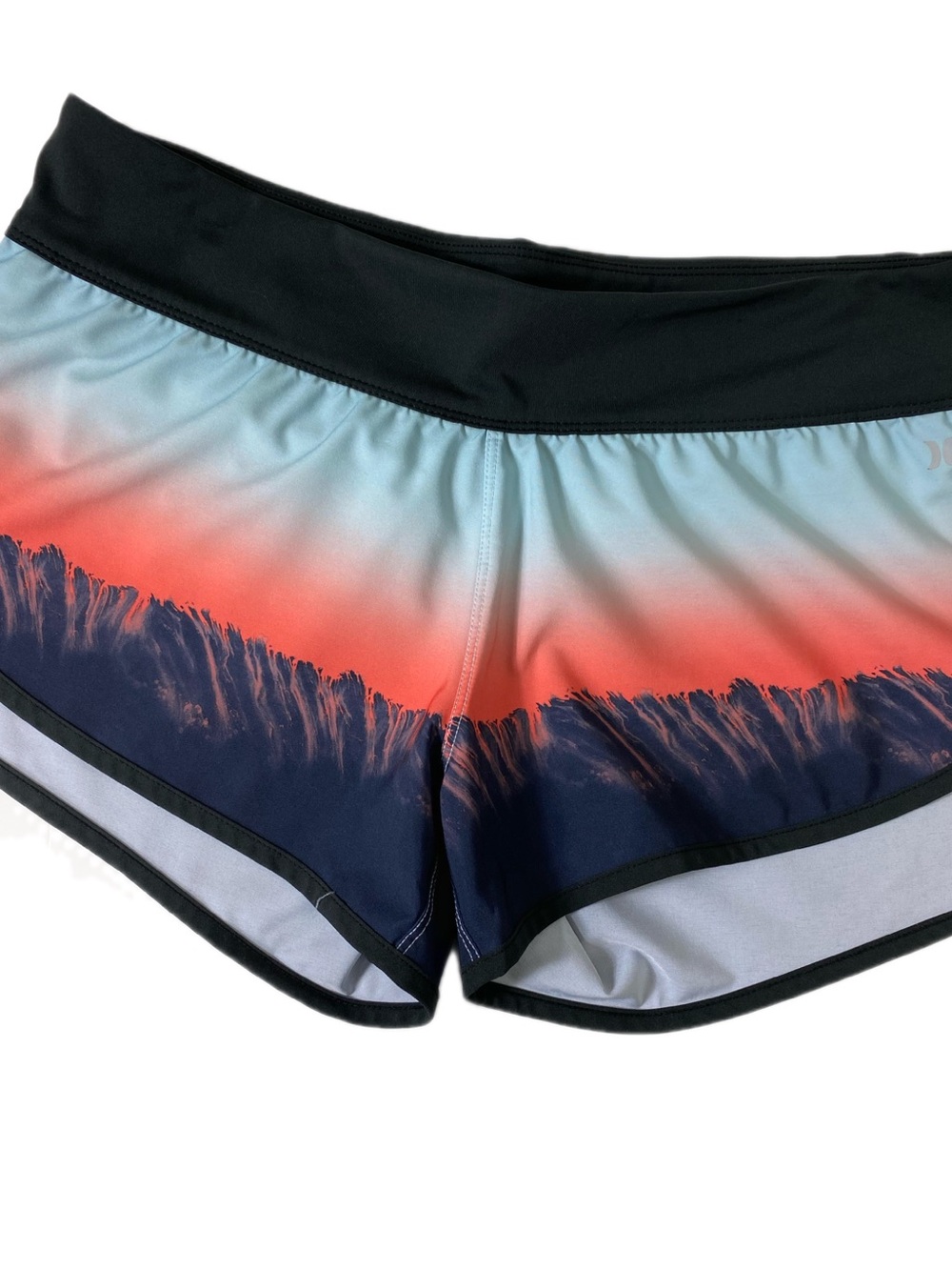 Hurley Women’s Board Shorts Size Large Sunset Ombre Swim Tropical Sunset Shorts - Picture 2 of 11